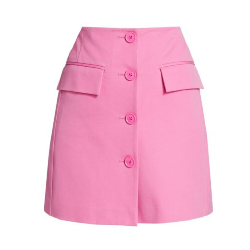 Derek Lam 10 Crosby Belamy Button-Front Mini Skirt Pink NWT Size 8